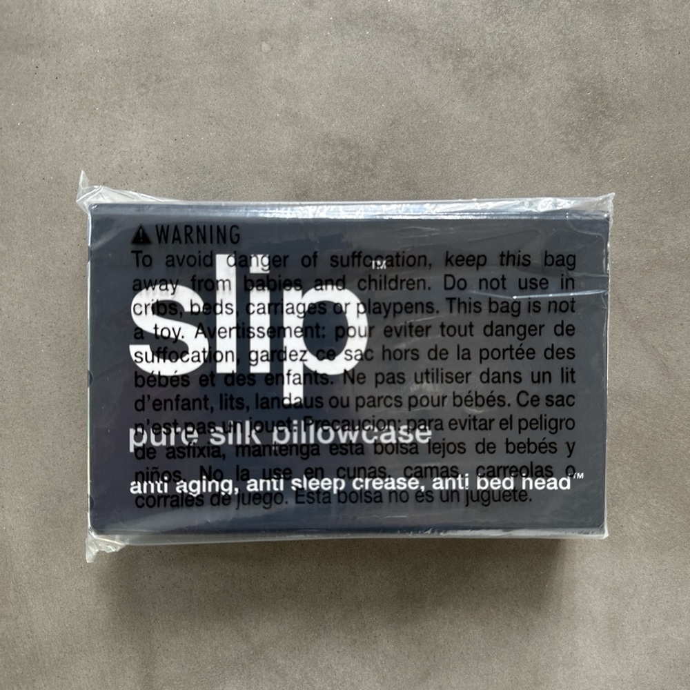Slip queen size silk pillowcase in charcoal